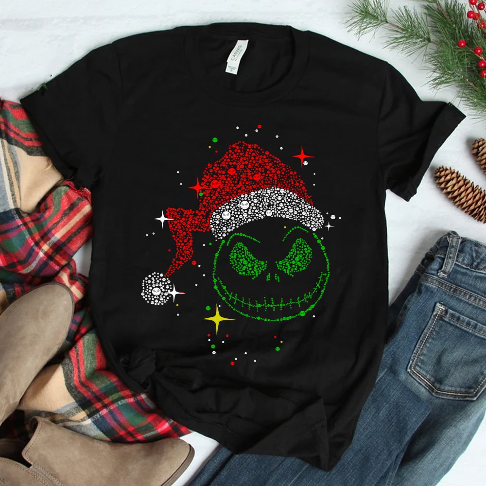 Sparkle Rhinestone Christmas Jack Skellington Shirt