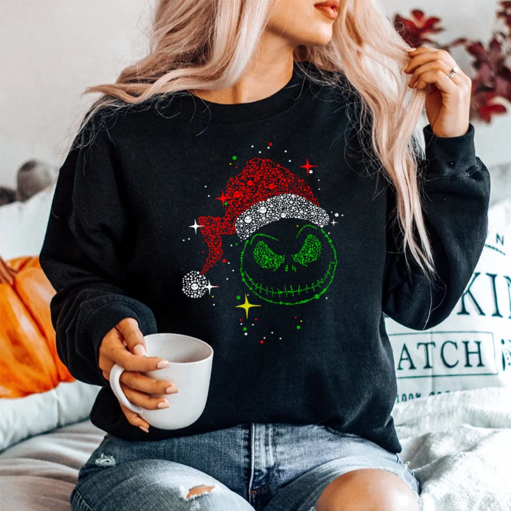 Sparkle Rhinestone Christmas Jack Skellington Shirt