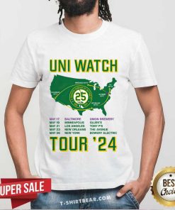 Uni Watch Tour 24 A Quarter Century Of Getting It T-shirt