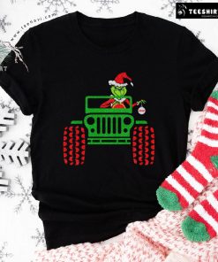 Grinch Driving Jeep Christmas T-Shirt