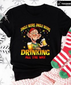 Bubba J Jingle Beers Jingle Beers Drinking All The Way Christmas T-Shirt