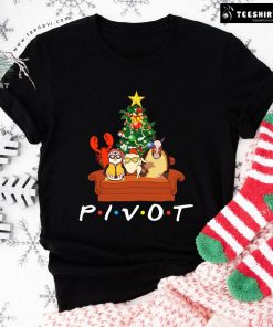 Friends Hugsy Penguin Turkey Lobster And Armadillo Pivot Christmas T-Shirt