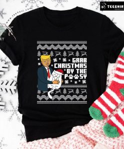 Donald Trump With Cat Grab Christmas By The Pussy T-Shirt