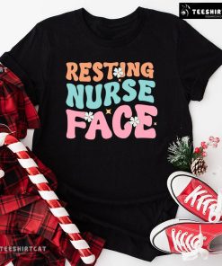 Resting Nurse Face Flowers T-Shirt