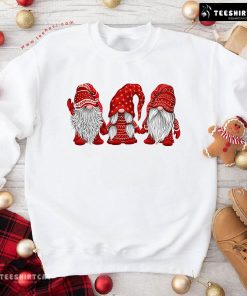 Three Gnomes In Red Christmas Sweatshirt