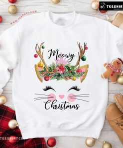 Meowy Christmas Cat Lover Sweatshirt
