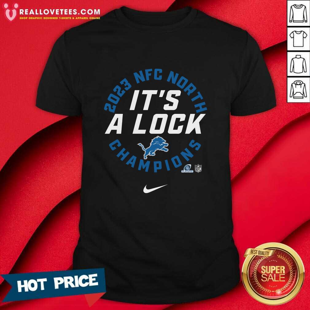 Shirt Detroit Lions Nike Black 2023 NFC North Division Champions Locker Room Trophy Collection T-Shirt
