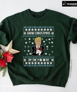 Grab Christmas By The Pussy Donald Trump Cat Ugly Christmas Sweatshirt