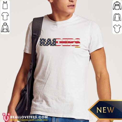 Las Vegas Raiders Flag Script Franklin T-Shirt