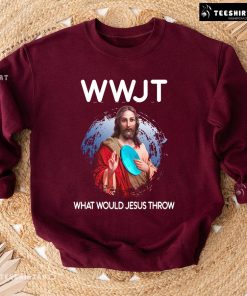 WWJT What Would Jesus Throw Disc Golf Jesus Humerus Golfer Sweatshirt