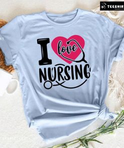 I Love Nursing Stethoscope T-Shirt