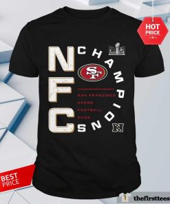 San Francisco 49ers 2023 NFC Champions Right Side Draw T-Shirt