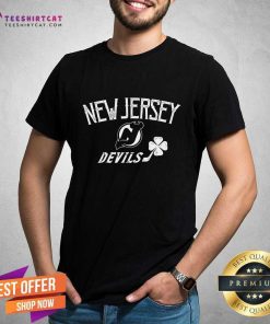 New Jersey Devils St Patrick's Day Richmond Clover T-Shirt