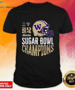 Washington Huskies 2024 Sugar Bowl Champions Purple Helmet T-Shirt