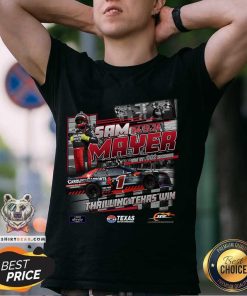 JR Motorsports Official Team Apparel Black Sam Mayer Xfinity Series Race Win T-Shirt