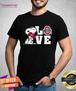 Snoopy Love Ohio State Buckeyes T-Shirt