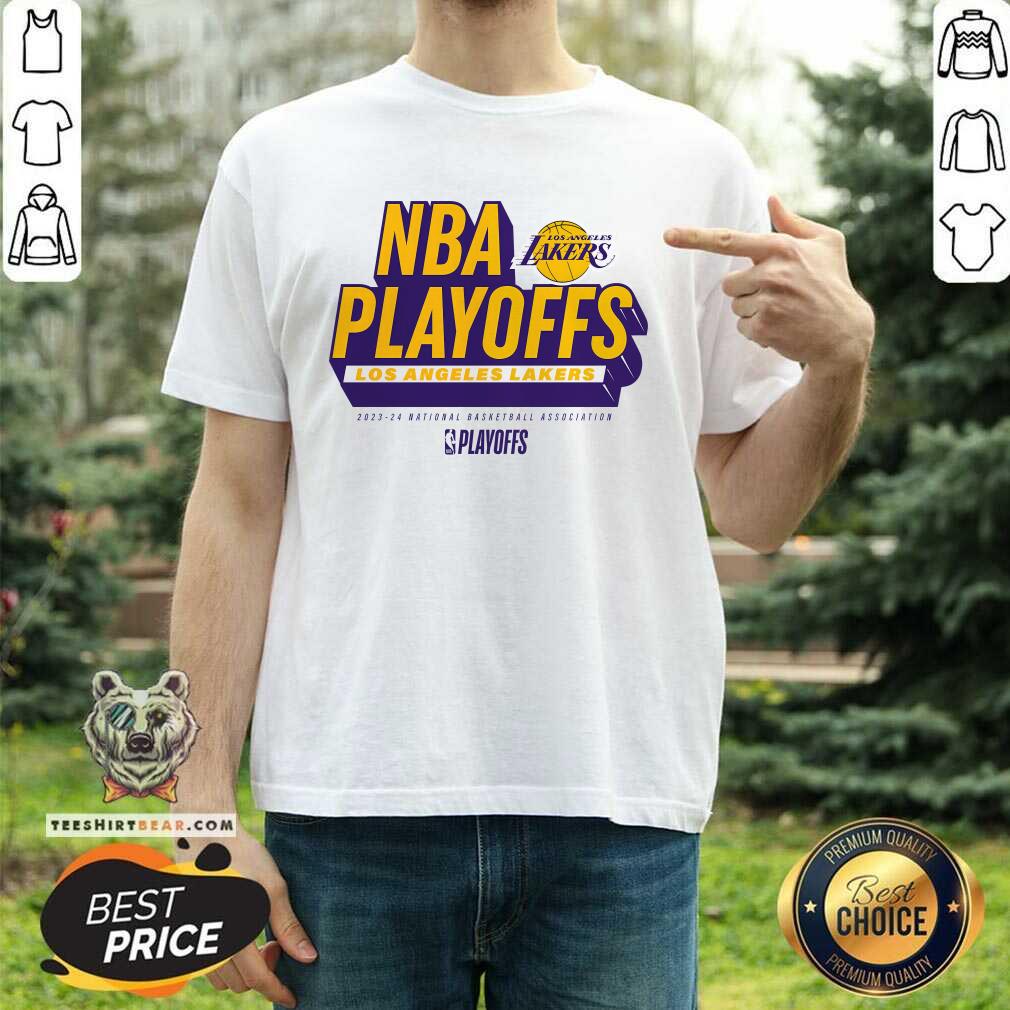 Shirt Los Angeles Lakers 2024 NBA Playoffs Defensive Stance T-Shirt