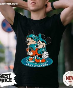 2023 NFL Miami Dolphins Mickey Mouse And Minnie Mouse T-shirt