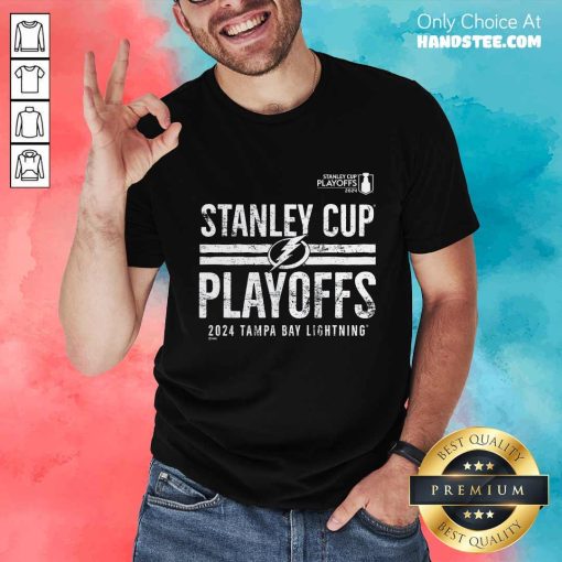 Tampa Bay Lightning 2024 Stanley Cup Playoffs Crossbar Tri-Blend T-Shirt