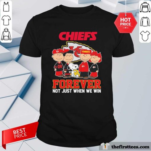 Official Kansas City Chiefs Football Snoopy Forever Not Just When We Win T-Shirt