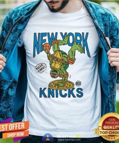 Teenage Mutant Ninja Turtles Michelangelo New York Knicks Pizza T-shirt