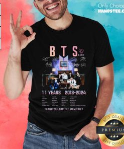 BTS 11 Years 2013-2024 Thank You For The Memories T-Shirt