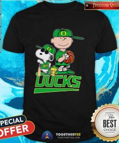 Snoopy Peanuts Movie Characters Oregon Ducks Baseball T-shirt