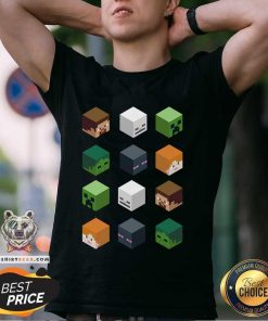 Minecraft Head Block Character Blocks T-shirt