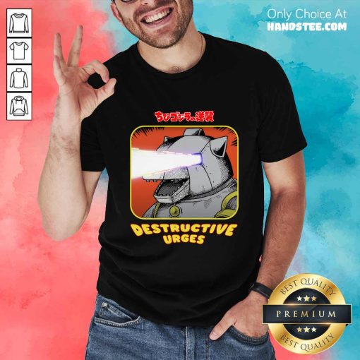 Chibi Godzilla Chibi Mechagodzilla Destructive Urges T-shirt