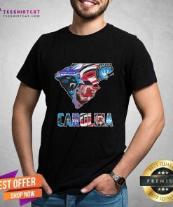 Official Carolina Hurricanes South Carolina Gamecocks Charlotte FC Carolina Panthers T-Shirt