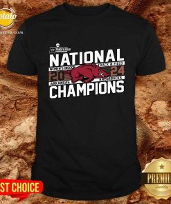 Cardinal Arkansas Razorbacks 2024 NCAA Women's Indoor Track & Field National Champions T-Shirt