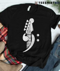 Bass Cleff Headstock Bassist Bass Guitar Musician Music Shirt