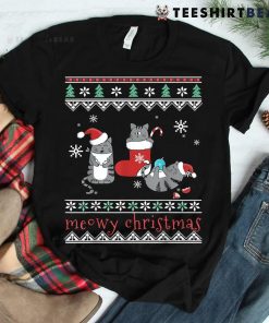 Cat Ugly Christmas Sweater Meowys For Christmas Shirt