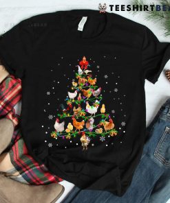 Chicken Christmas Tree Ornament Decor Xmas Shirt