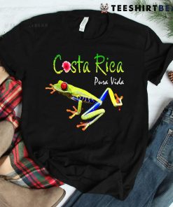 Costa Rica Pura Vida Travel Souvenir Vacation Frog Nature Shirt