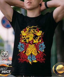 Gratitude Hands Over Heart On Flourish T-shirt