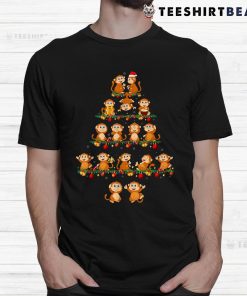 Family Pajama Sets Christmas Matching Monkey Xmas Tree Shirt