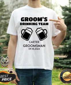 Groom's Drinking Team Carter Groomsman T-shirt