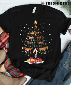 Horse Tree Christmas Horses Xmas Shirt