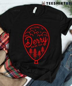 I Love Derry On Red Balloon Derry Maine Usa Shirt