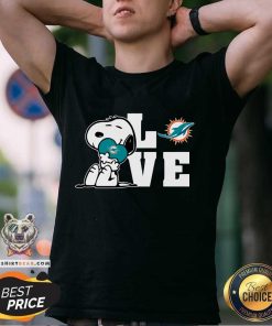Snoopy Love Miami Dolphins T-Shirt