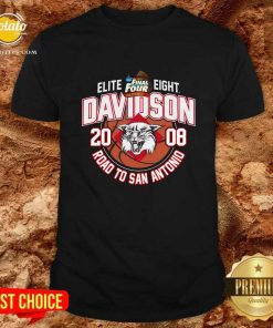 Davidson 2008 Elite Eight Road To San Antonia T-shirt