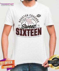 Houston Cougars 2024 NCAA Men's Basketball Tournament March Madness Sweet Sixteen Defensive Stance T-Shirt