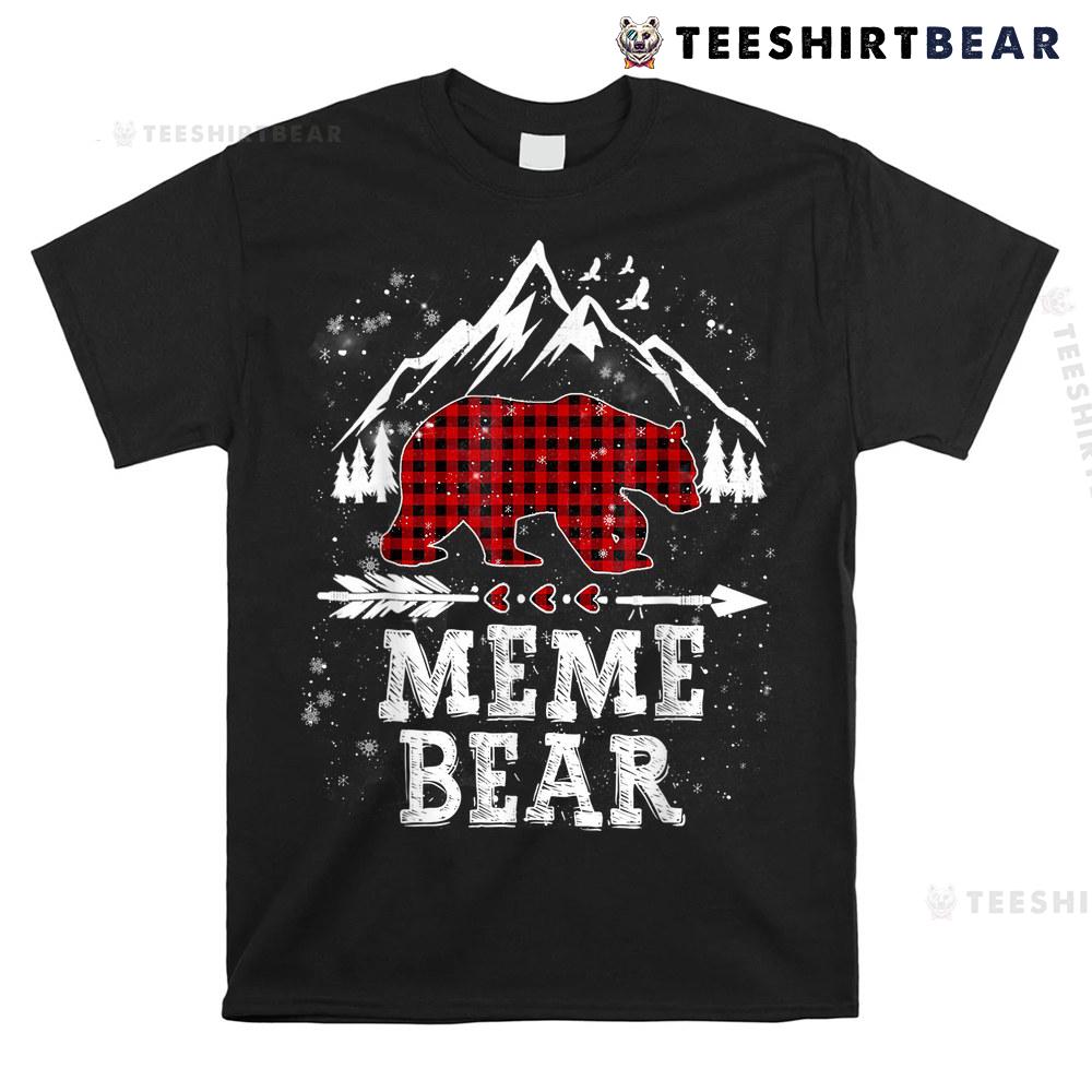 meme-bear-shirt-christmas-pajama-red-plaid-buffalo-family-shirt-1.jpg