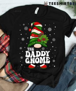Mens Daddy Gnome Funny Matching Family Christmas Pajama Shirt