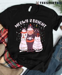 Meowy Catmas Cat Christmas Tree Xmas Shirt