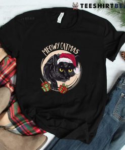 Meowy Catmas Merry Catmas Black Cat Christmas Xmas Shirt