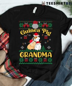 Merry Guinea Pig Grandma Christmas Santa For Grandmother Mom Shirt