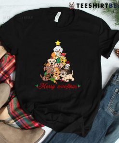 Merry Woofmas Dogs Ornaments Lights Christmas Tree Day Shirt
