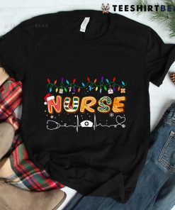 Nurse Christmas Santa Stethoscope Er Rn Lpn Icu Shirt